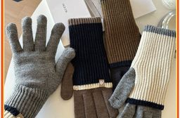 羊毛雙層分指手套