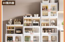 【ANDYMAY2】流川雙開隔層折疊附輪餐邊收納櫃(OH-R114)