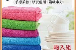 加厚珊瑚絨吸水抹布30X40cm/顏色隨機(2入)
