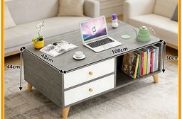 【E家工廠】茶几 多功能收納茶几邊桌 100公分咖啡桌 會客桌 552