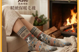 凱美棉業｜冬日必備（女款）精緻保暖毛襪 防寒襪 保暖襪 毛襪 長襪 冬天襪-聖誕