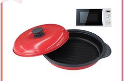 【日本TO-PLAN】多功能微波爐煎鍋 (微波燒烤盤/微波加熱盤/微波爐烤箱盤/